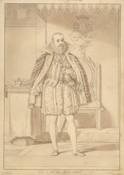 C.W. Eckersberg, Frederik II i kroningsdragt.