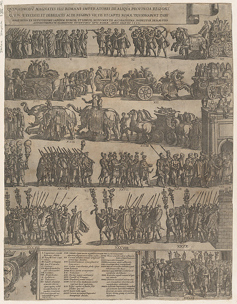 Antonio Tempesta, Triumph of a Roman Emperor (left side)