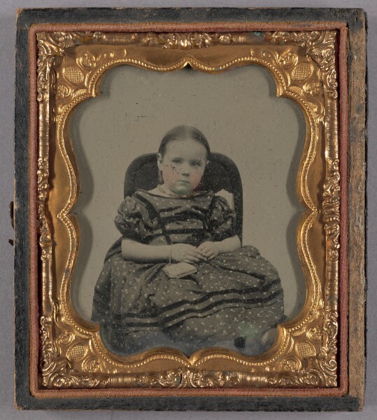 Unknown, [Portrait of a Seated Little Girl Holding Small Purse]