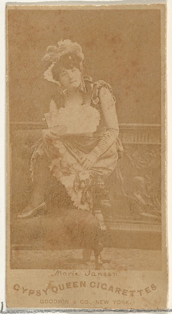 Goodwin & Company, Marie Jansen, from the Actors and Actresses series (N171) for Gypsy Queen Cigarettes