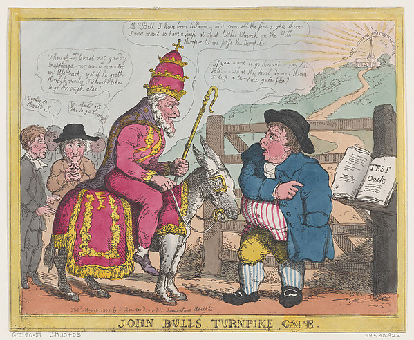 Thomas Rowlandson, John Bull's Turnpike Gate