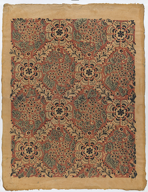 Anonymous, Sheet with overall floral pattern