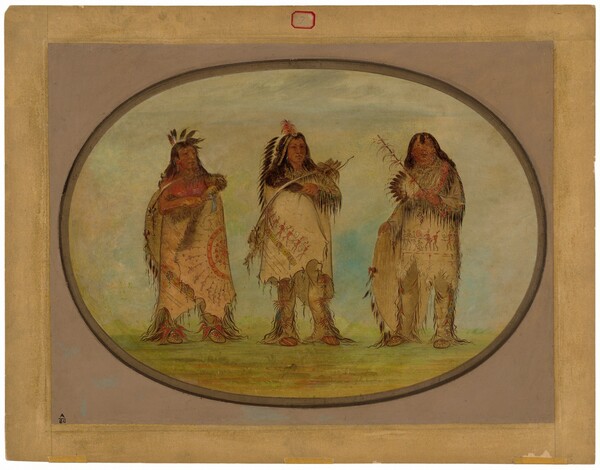 George Catlin, Three Distinguished Warriors of the Sioux Tribe