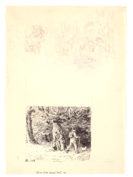 Niels Skovgaard, Illustration til "Den lille hvide kat", f.o. løse skitser