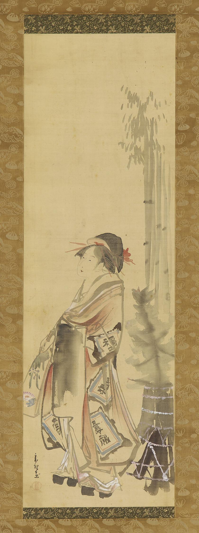 Hishikawa Sori, Girl playing battledore and shuttlecock
