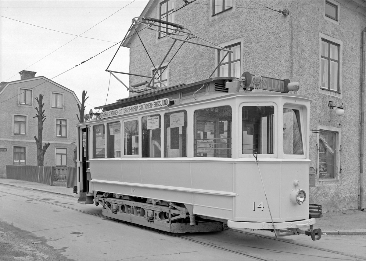 Paul Sandberg, Spårvagn i korsningen Geijersgatan - Köpmangatan, Luthagen, Uppsala