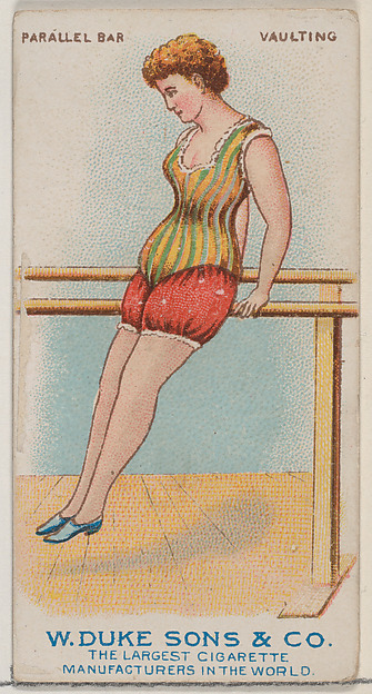 W. Duke, Sons & Co., Parallel Bars, Vaulting, from the Gymnastic Exercises series (N77) for Duke brand cigarettes