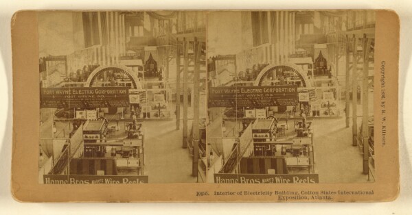 Benjamin West Kilburn, Interior of Electricity Building, Cotton States International Exposition, Atlanta.