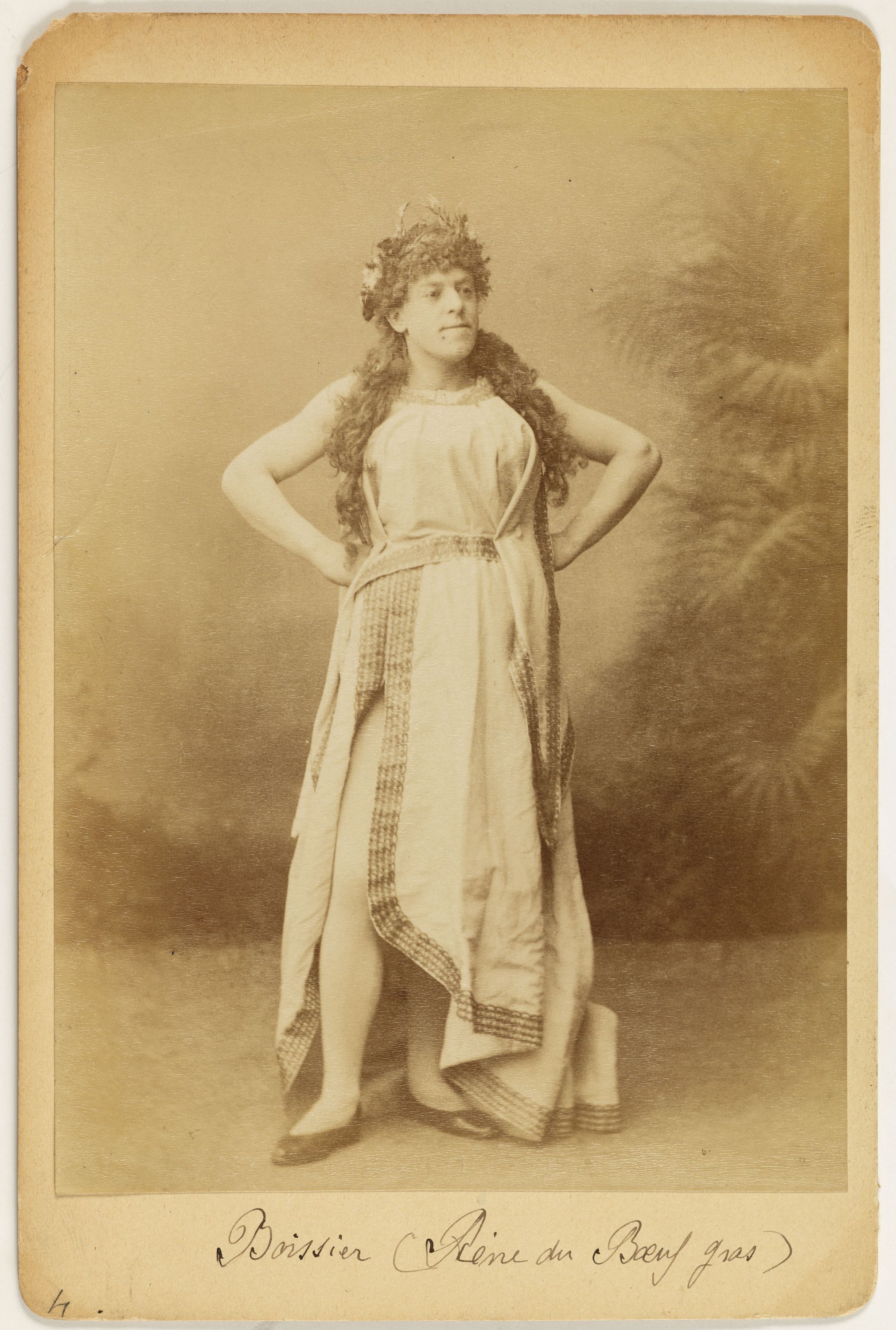 Anonyme, Portrait de Boissier, reine du Bœuf Gras, actrice