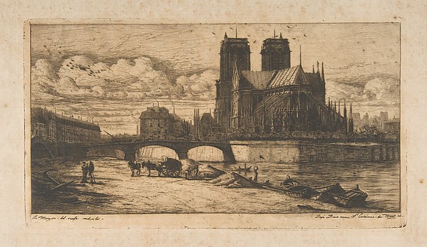 Charles Meryon, The Apse of Notre-Dame, Paris