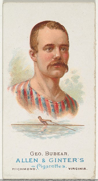 Allen & Ginter, George Bubear, Oarsman, from World's Champions, Series 1 (N28) for Allen & Ginter Cigarettes