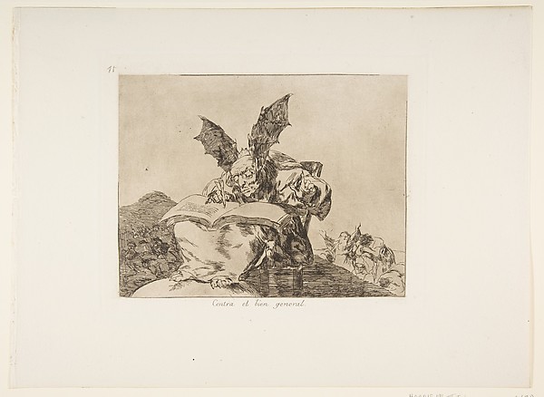Goya (Francisco de Goya y Lucientes), Plate 71 from "The Disasters of War" (Los Desastres de la Guerra): 'Against the common good' (Contra el bien general)