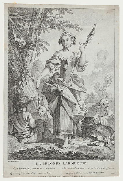 François Boucher, La Bergère Laborieuse