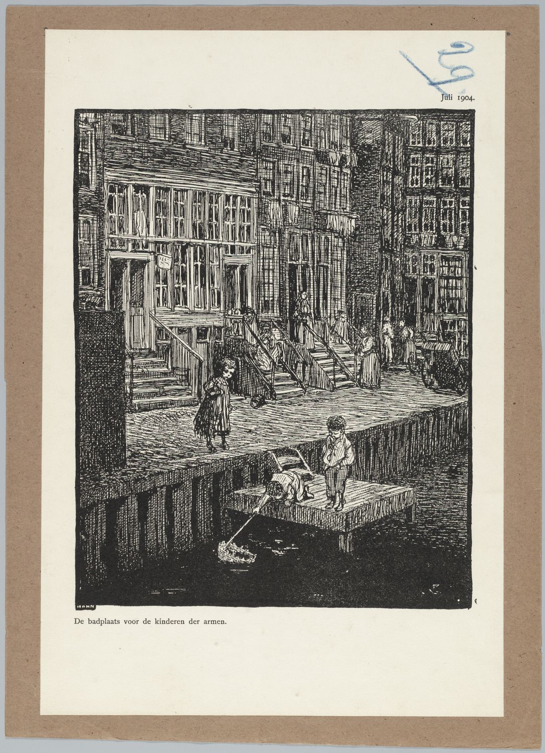 Hahn, Albert,draughtsman., "De badplaats voor de kinderen der armen."