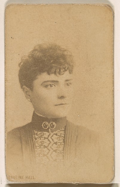 Kinney Brothers Tobacco Company, Pauline Hall, from the Actresses series (N246), Type 1, issued by Kinney Brothers to promote Sporting Extra Cigarettes