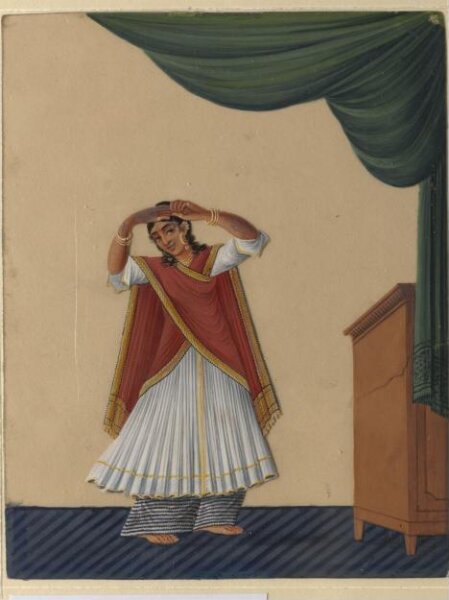 Unknown, One of twelve drawings of musicians and dancing-girls.
