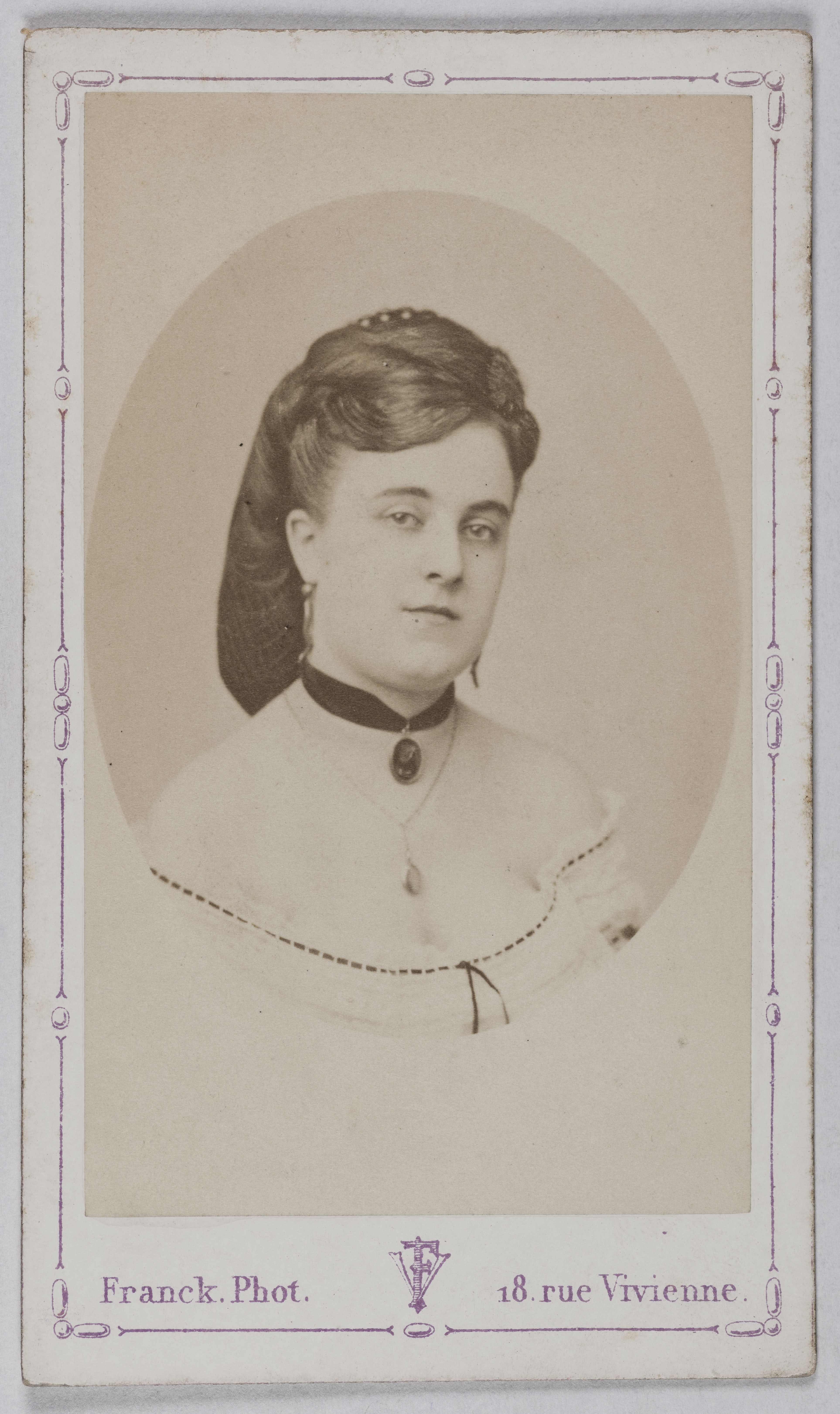 Franck, Portrait de Sidonie Galopin (actrice au théâtre Cluny)