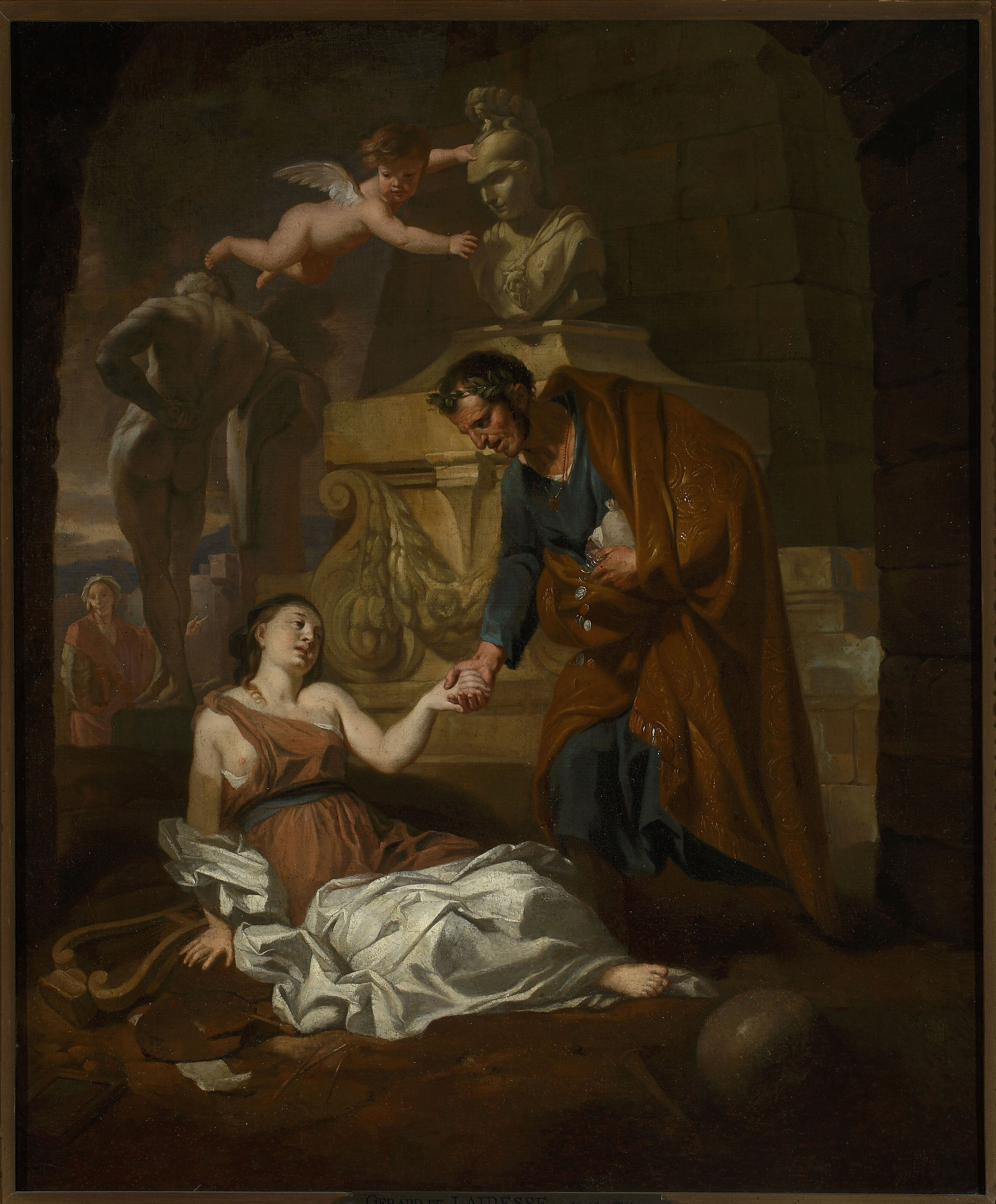 Gerard de Lairesse, Gaius Maecenas (70 BC–8 BC) supports declining fine arts