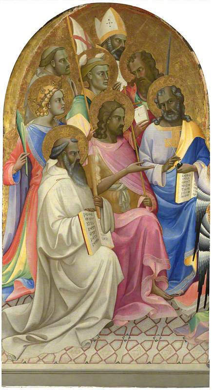 Lorenzo Monaco, Adoring Saints: Left Main Tier Panel