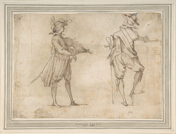 Jacques Callot, Study of Two Figures