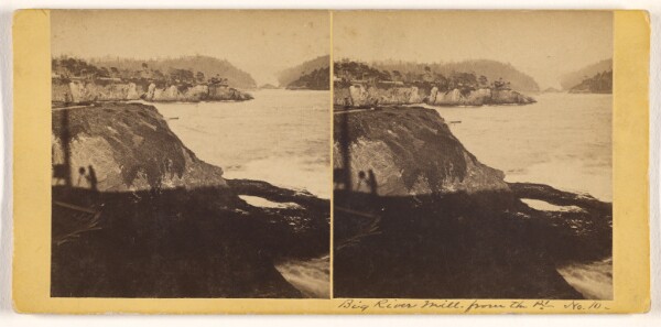 Carleton Watkins, Big River Mill from the Pt.
