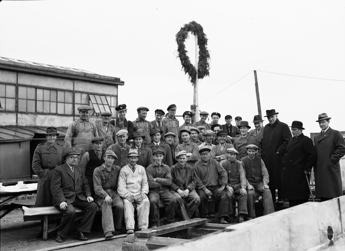 Paul Sandberg, Group retreat at roofing firm, Uppsala 1945