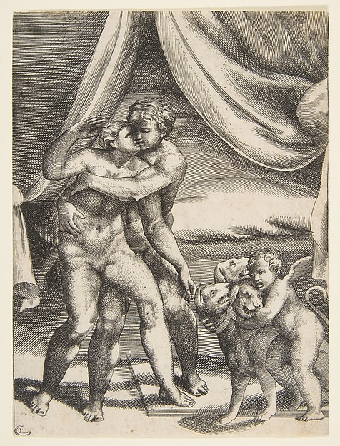 Giulio Bonasone, Pluto and Proserpine, from "The Loves of the Gods"