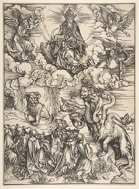 Albrecht Dürer, The Beast with the Seven Heads and the Beast with Lamb's Horns