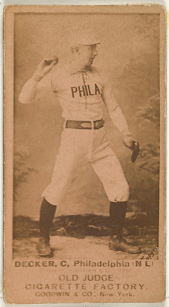 Goodwin & Company, Decker, Catcher, Philadelphia, from the Old Judge series (N172) for Old Judge Cigarettes