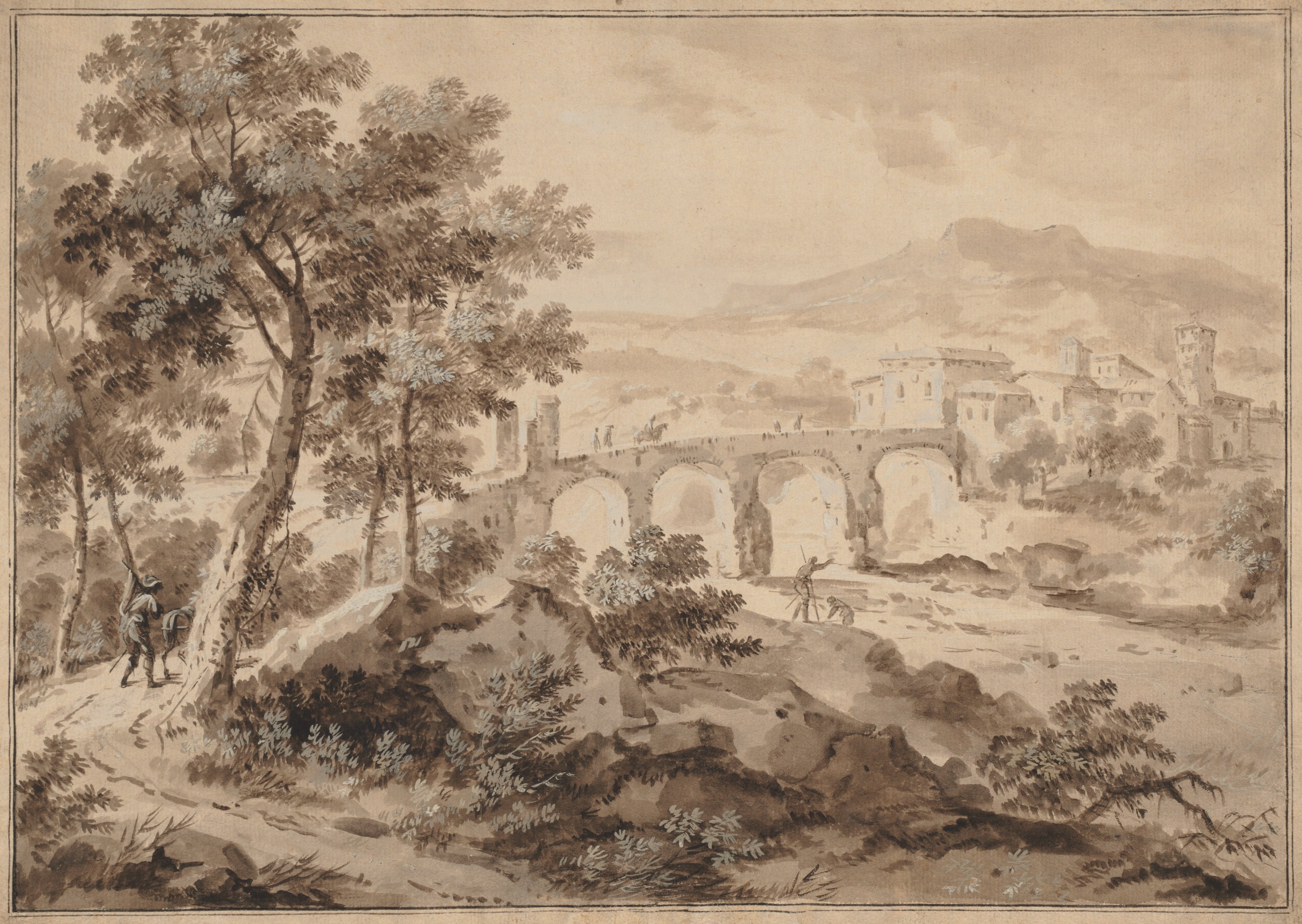 Marco Ricci, Landscape with Bridge