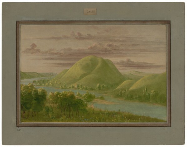 George Catlin, Curious Grassy Bluffs, St. Peter's River