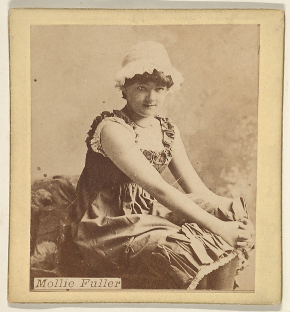 Kinney Brothers Tobacco Company, Mollie Fuller, from the Actresses series (N246), Type 2, issued by Kinney Brothers to promote Sporting Extra Cigarettes