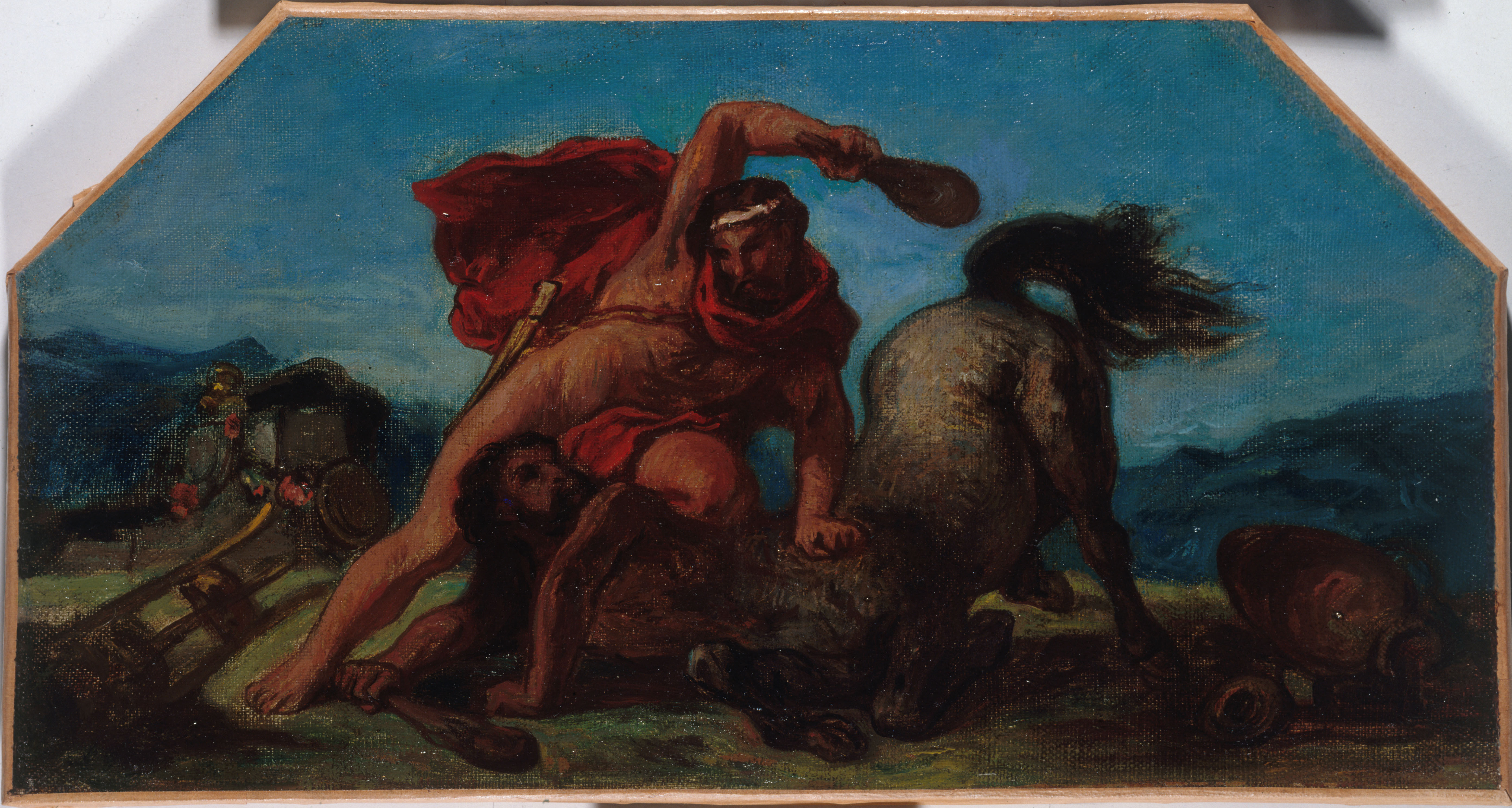 Eugène Delacroix, Esquisse pour le salon de la Paix à l'Hôtel de Ville de Paris : Hercule tuant le centaure Nessus