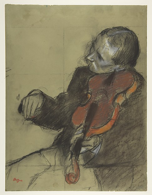 Edgar Degas, Violinist, Study for "The Dance Lesson"