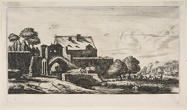 Charles Meryon, A Water-mill near Saint-Denis