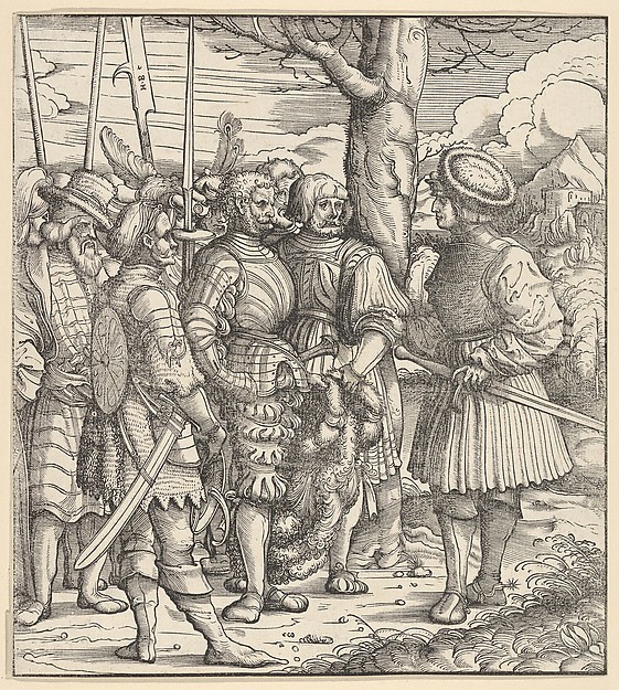 Hans Burgkmair, The Skill of the White King Dealing with Different Nations in Wartime, from "Der Weisskunig"