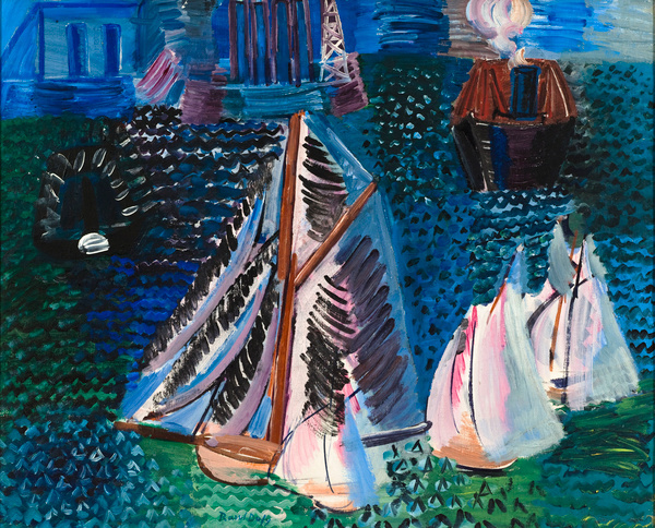 Raoul Dufy, Voiliers dans le port du Havre