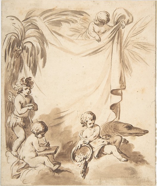 Anonymous, French, 18th century, Allegories of America, Asia, and Europe