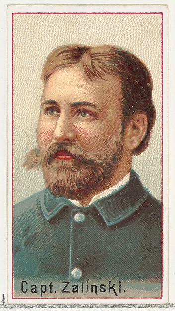 Allen & Ginter, Captain Zalinski, printer's sample for the World's Inventors souvenir album (A25) for Allen & Ginter Cigarettes