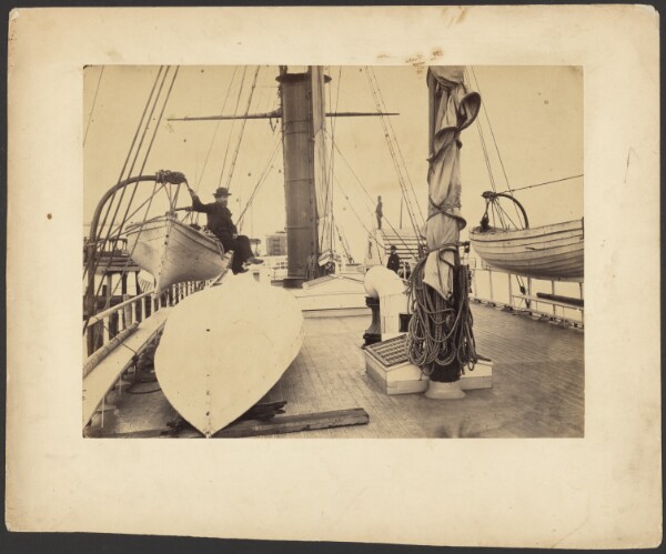 A. J. Russell, [Deck of a steamer]