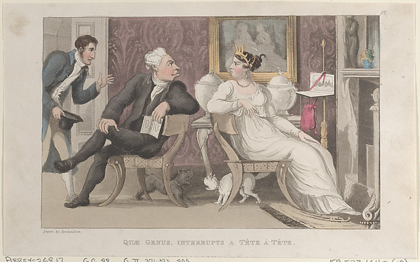 Thomas Rowlandson, Quae Genus, Interrupts a Tête à Tête