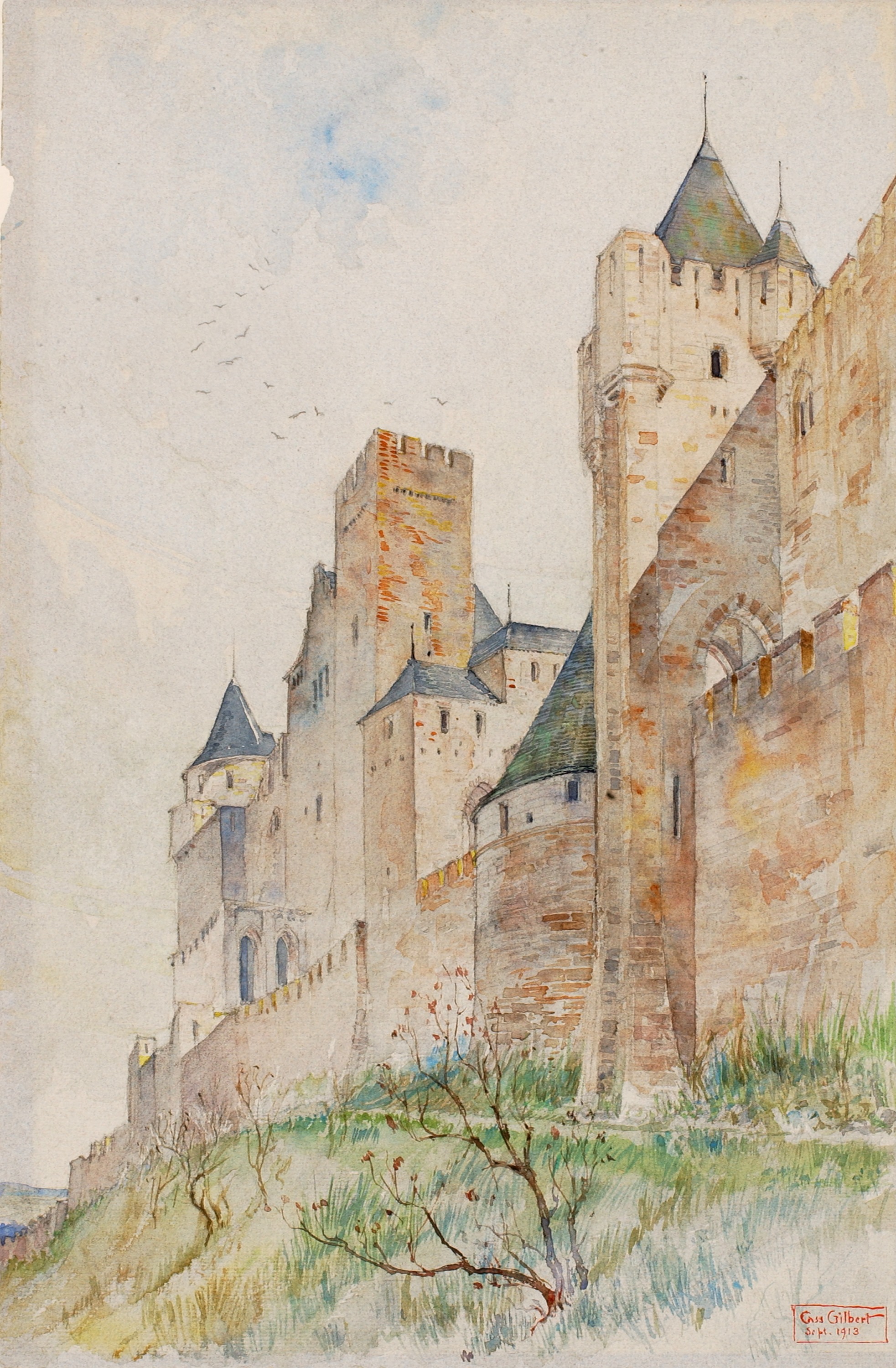 Cass Gilbert, Battlements of Carcassonne, France