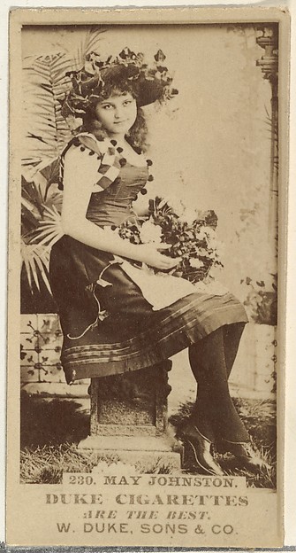 W. Duke, Sons & Co., Card Number 230, May Johnston, from the Actors and Actresses series (N145-7) issued by Duke Sons & Co. to promote Duke Cigarettes