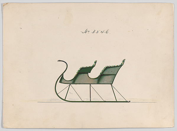 Brewster & Co., Design for 2 Seat Sleigh, no. 3546