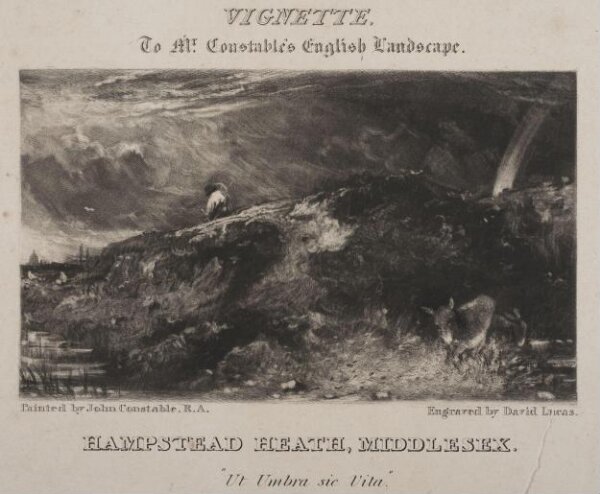 Constable, John RA, HAMPSTEAD HEATH, MIDDLESEX. "Ut Umbra sic Vita."