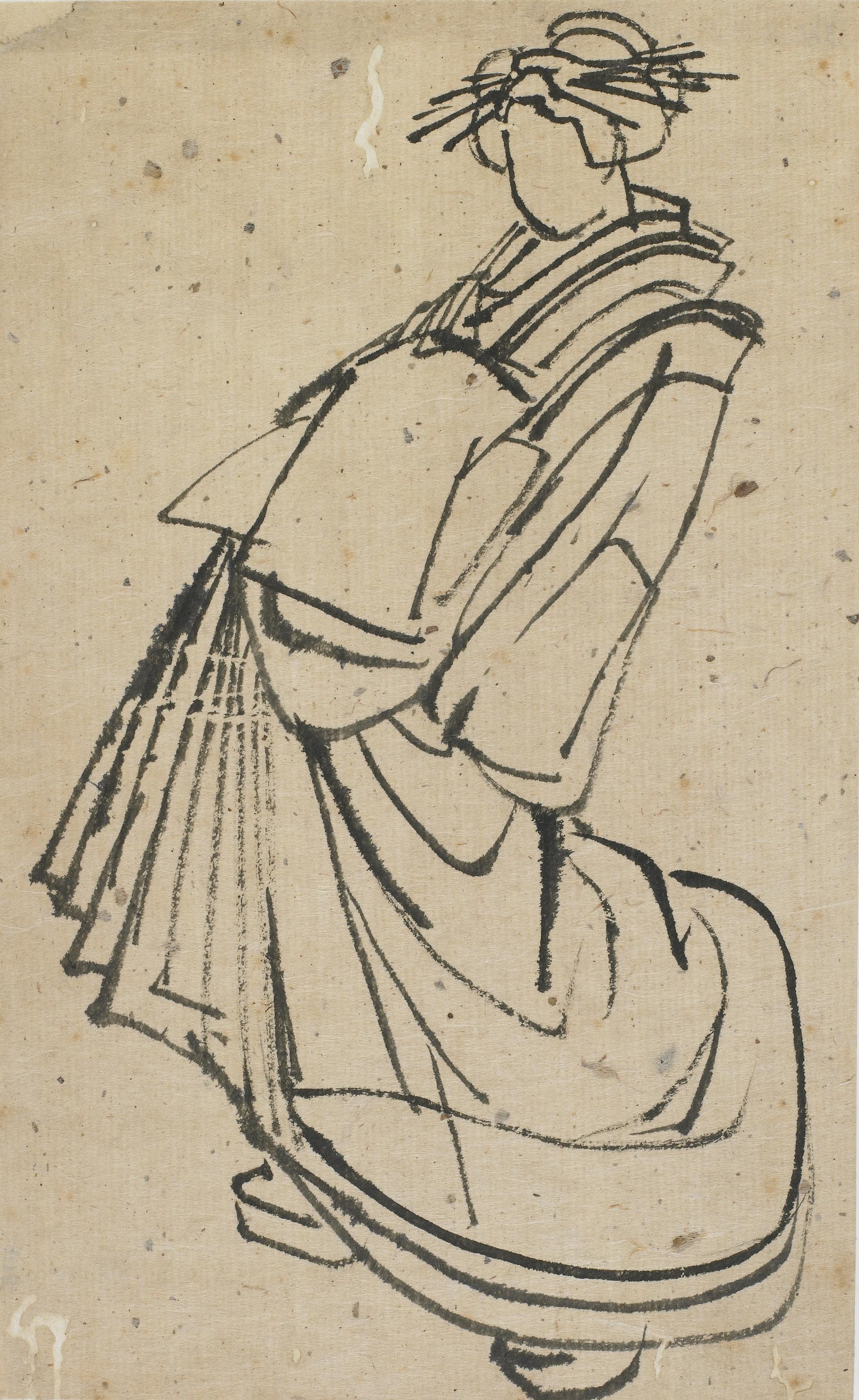 Katsushika Hokusai, Sketch of a courtesan