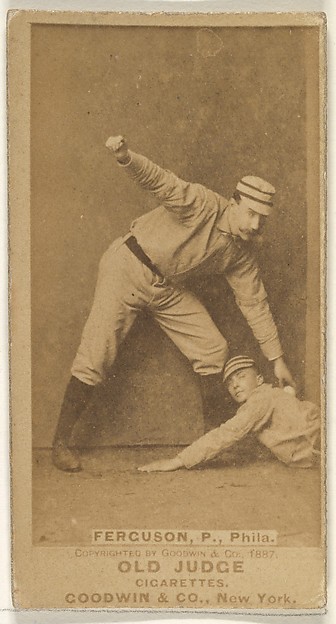 Goodwin & Company, Charles J. "Charlie" Ferguson, Pitcher, Philadelphia, from the Old Judge series (N172) for Old Judge Cigarettes