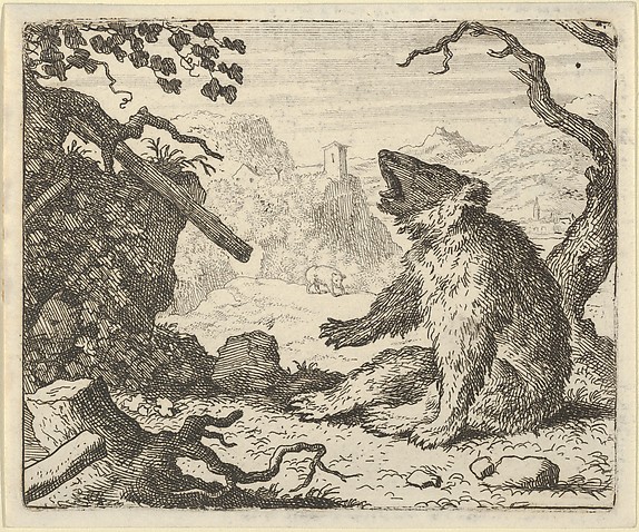 Allart van Everdingen, The Bear Calls Renard to Appear Before the Council of the Animals from Hendrick van Alcmar's Renard The Fox