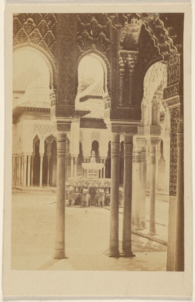 Unknown, [Interior view of columns, the Alhambra]