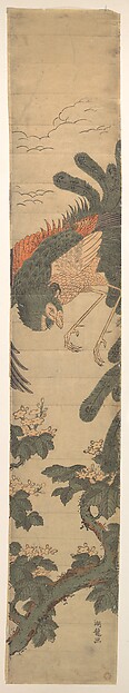 Isoda Koryūsai, Phoenix Flying Over a Paulownia Tree